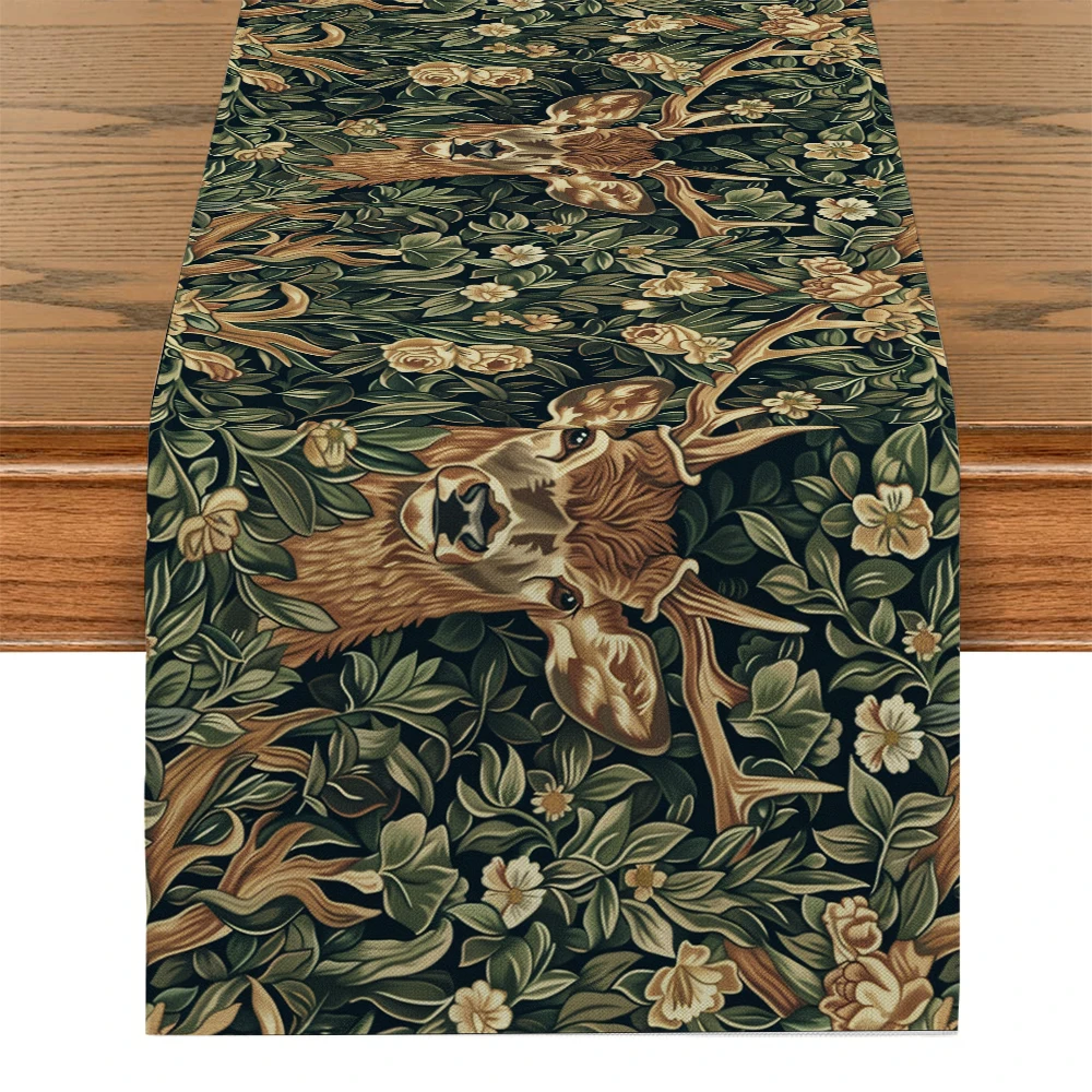 

Скатерть-дорожка William Morris Plant Deer Fox из полиэстера