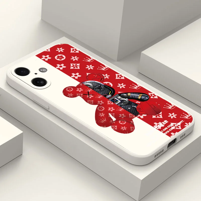 Fashion Cute Robert Bear Case For Oppo Realme C65 C63 C55 C53 C35 C33 C30 C20 C21Y 13 11 10 9 9i 8 GT Neo2 Pro Plus 4G 5G Cover |