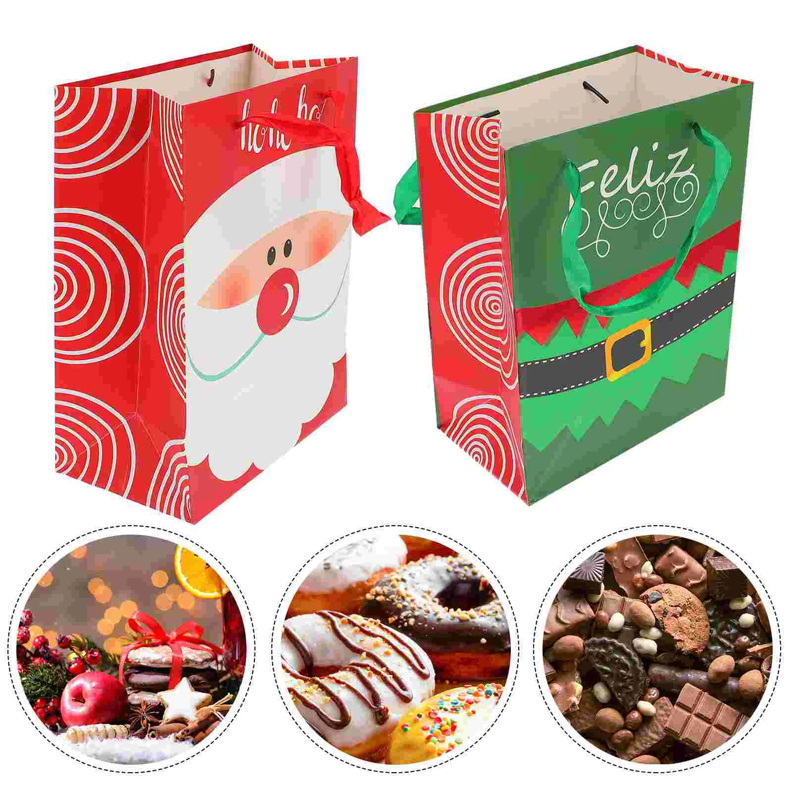 

Christmas Gift Candytote Bulk Non Wovenhandles Wrap Paper Prints Wrapping