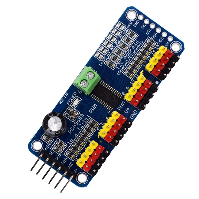 16-канальный 12-битный PWM-драйвер серводвигателя PCA9685 модуль I2C для или защитного