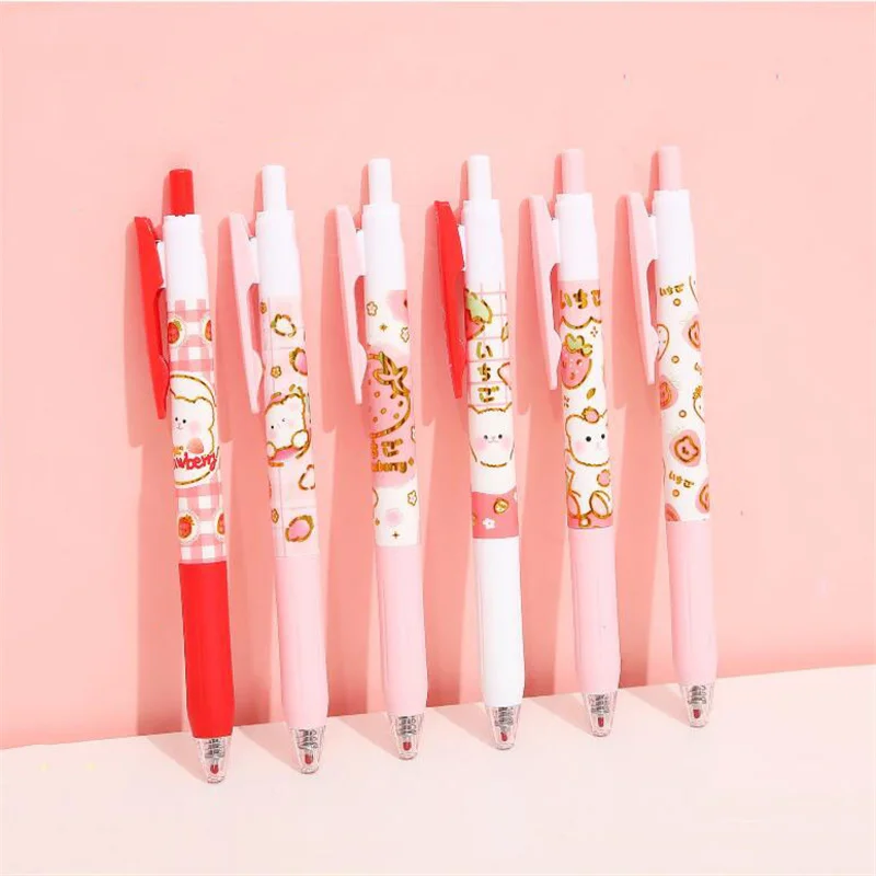 

Ручка гелевая с клубничным медведем, 0,5 мм, 36 шт./партия