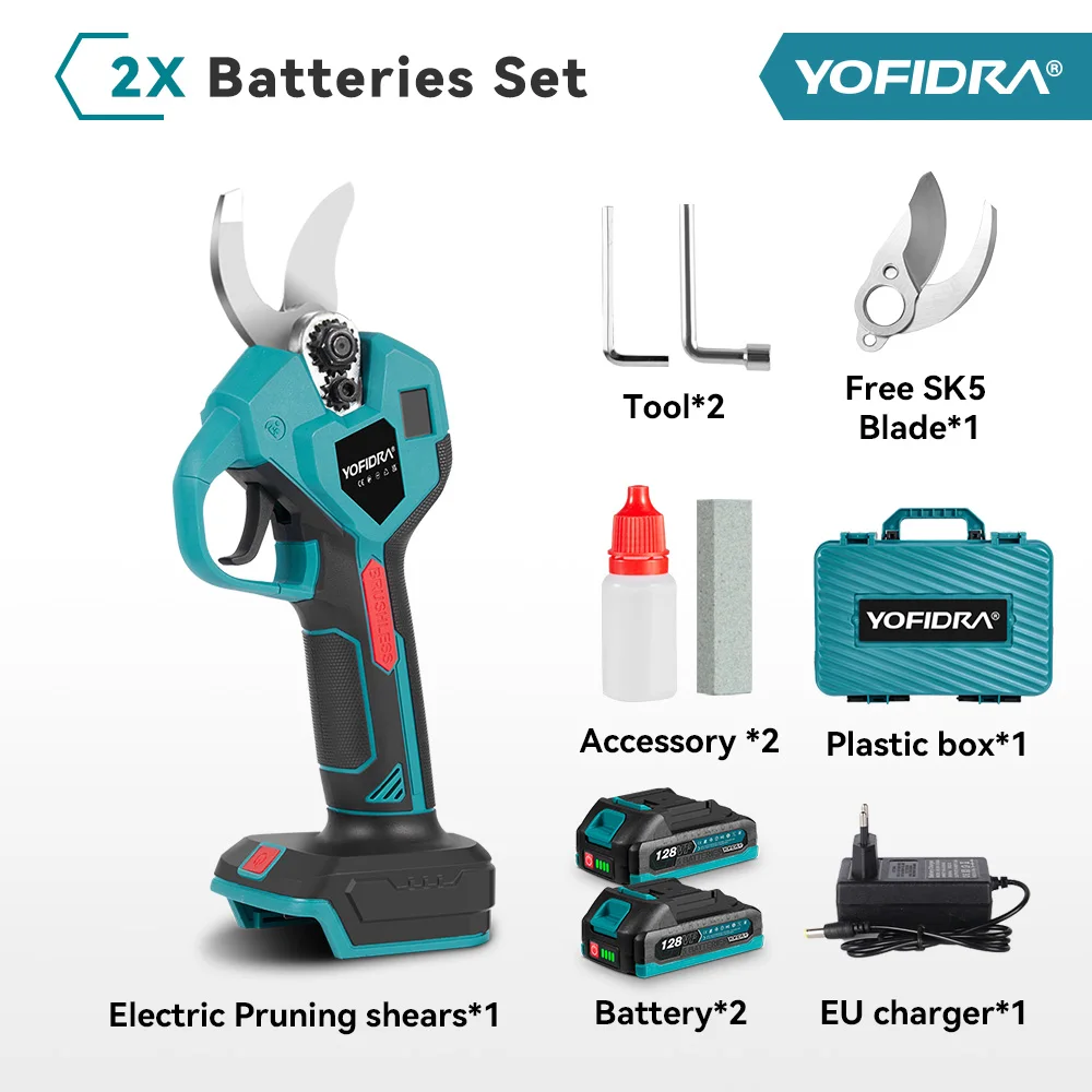 

Бесщеточный электрический секатор Yofidra 32 мм, 2 скорости