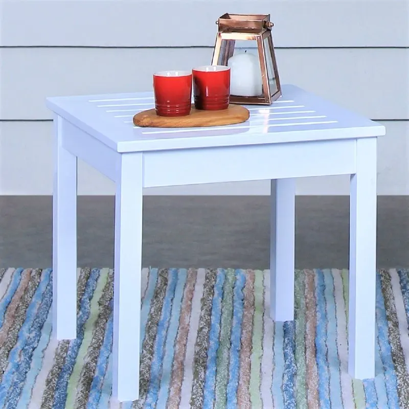 

Wood Patio Side Table White