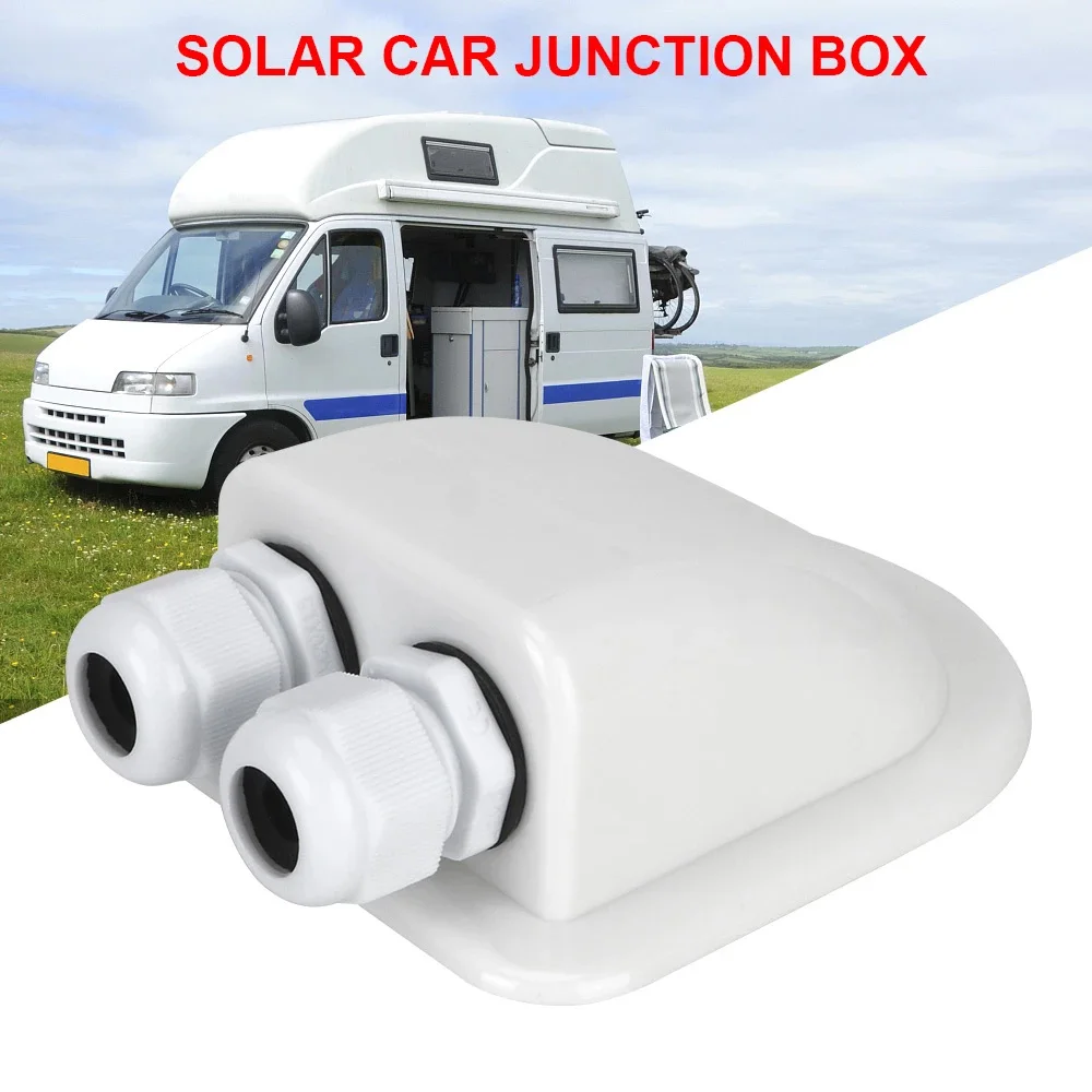 

Solar Car Junction Box Solar Double/TWIN Cable Entry Gland Box for Solar Project on RV Camper Van Travel Trailer Boat Cabin