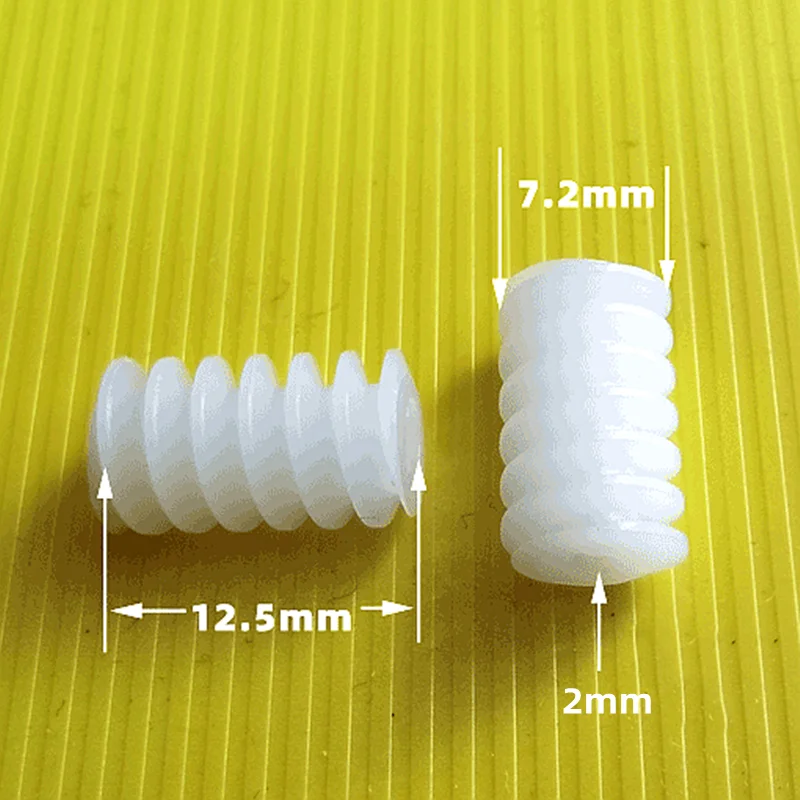 

0.6M 2MM Plastic Worm Reduction Gear 7.2mm*12.5mm DIY Model Toy Spiral Accessories