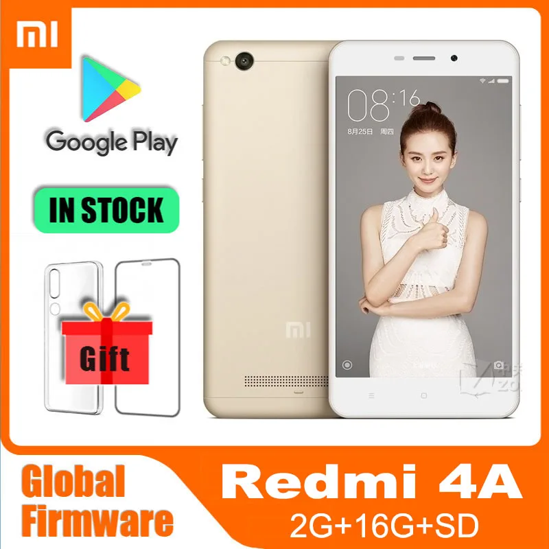 Xiaomi Redmi 4A  Celltphone, 2GB 16GB Googleplay mobile phones celulares smartphone Cellphones android snapdragon