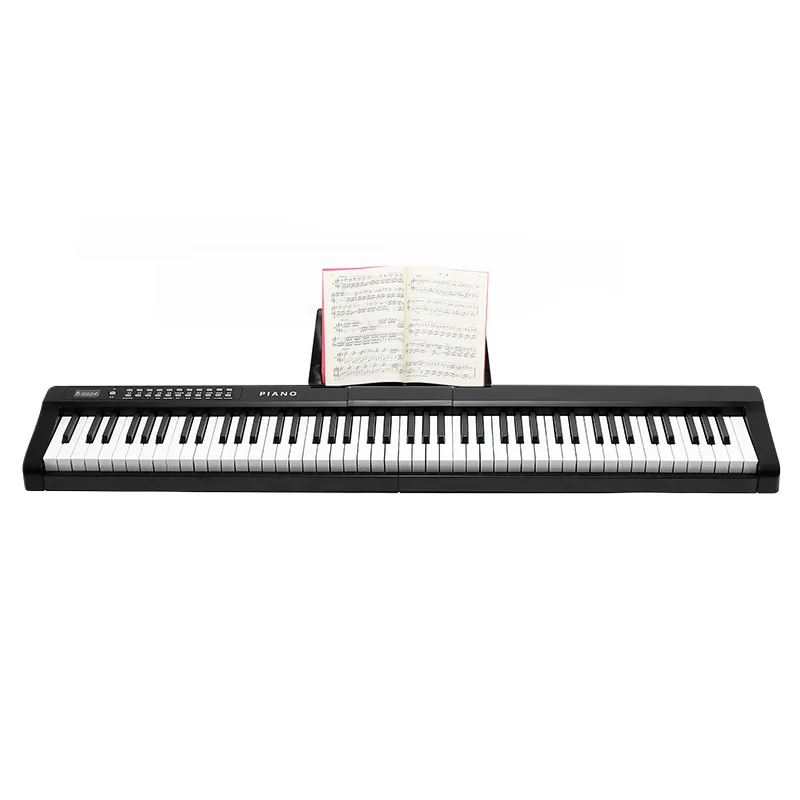 

HUASHENG 88 Keys Electric Piano Adult MIDI MP3 Playback Function Digital Display Keyboard Instruments Electric Organ