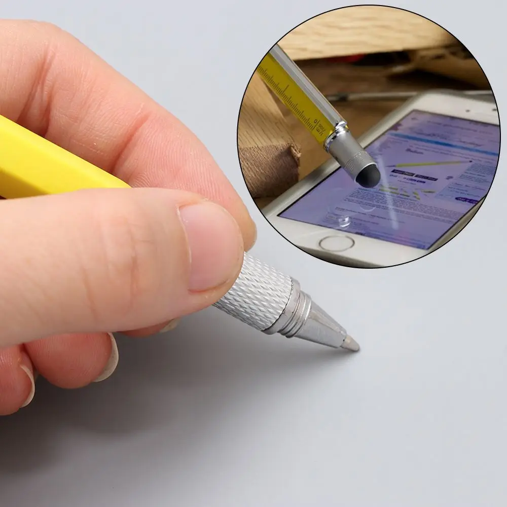 

Многофункциональная емкостная ручка с отверткой, шариковая ручка с спиртовым уровнем, сенсорные гаджеты для сенсорного экрана, строительн...