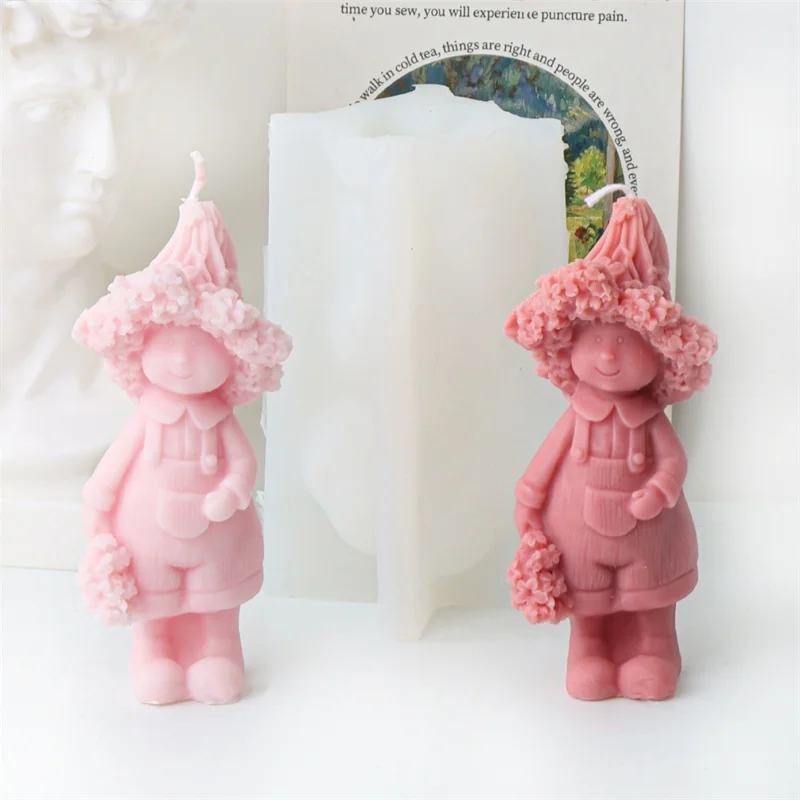 3D скульптурная силиконовая форма для свечей с изображением лаванды милая пухлая