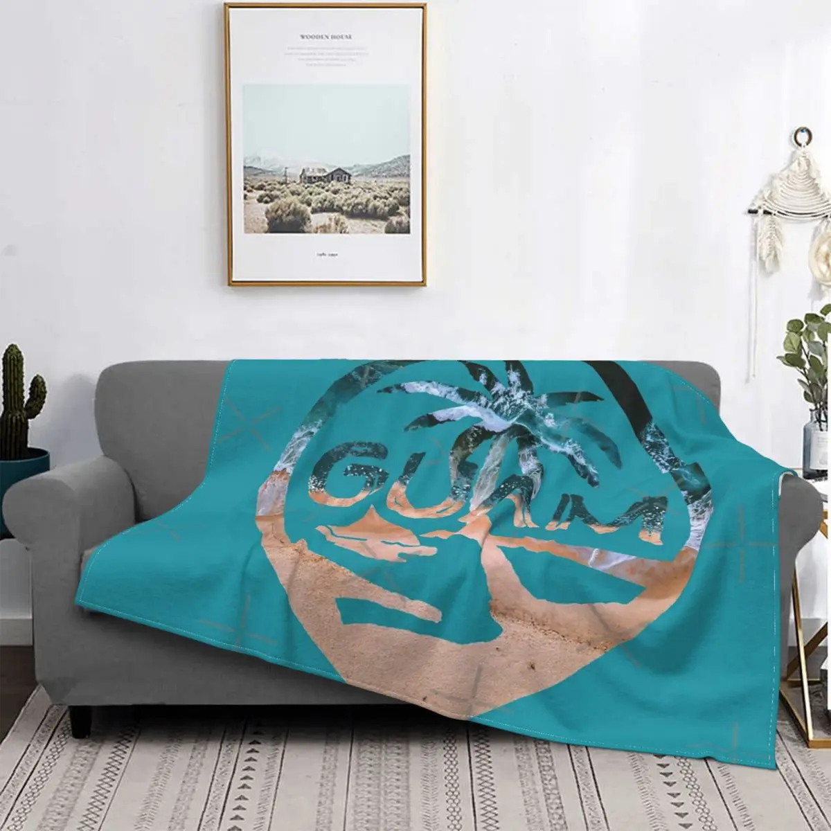 

Manta с принтом на пляже Гуам, кубическая кукла, fundas de cama, manta Thermal para Baby