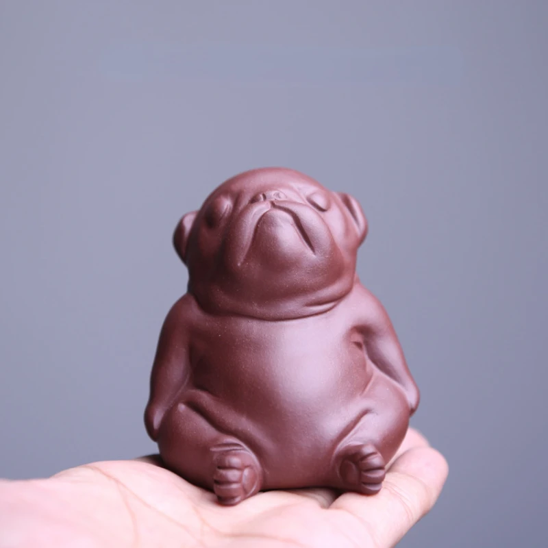 

Yixing фиолетовый песок мопса грустная собака глина чай ручной работы для домашних животных аксессуары для кунг-фу