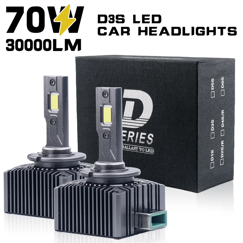 D1S D3S светодиодный фары HID D2S D4S D8S D2R D4R CANBUS двухсторонний CSP Чип 6000K Plug &amp Play