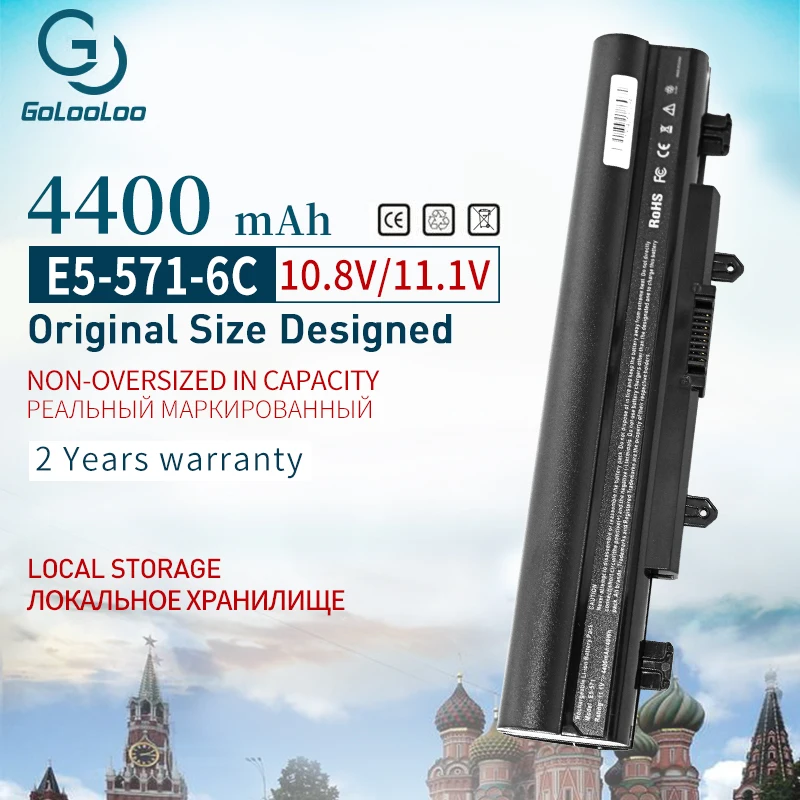Golooloo 6 ячеек AL14A32 Аккумулятор для Acer Aspire E1-571 E1-571G E5-421 E5-471 E5-511 E5-571 E5-571P E5-551 E5-521 V3-472 |