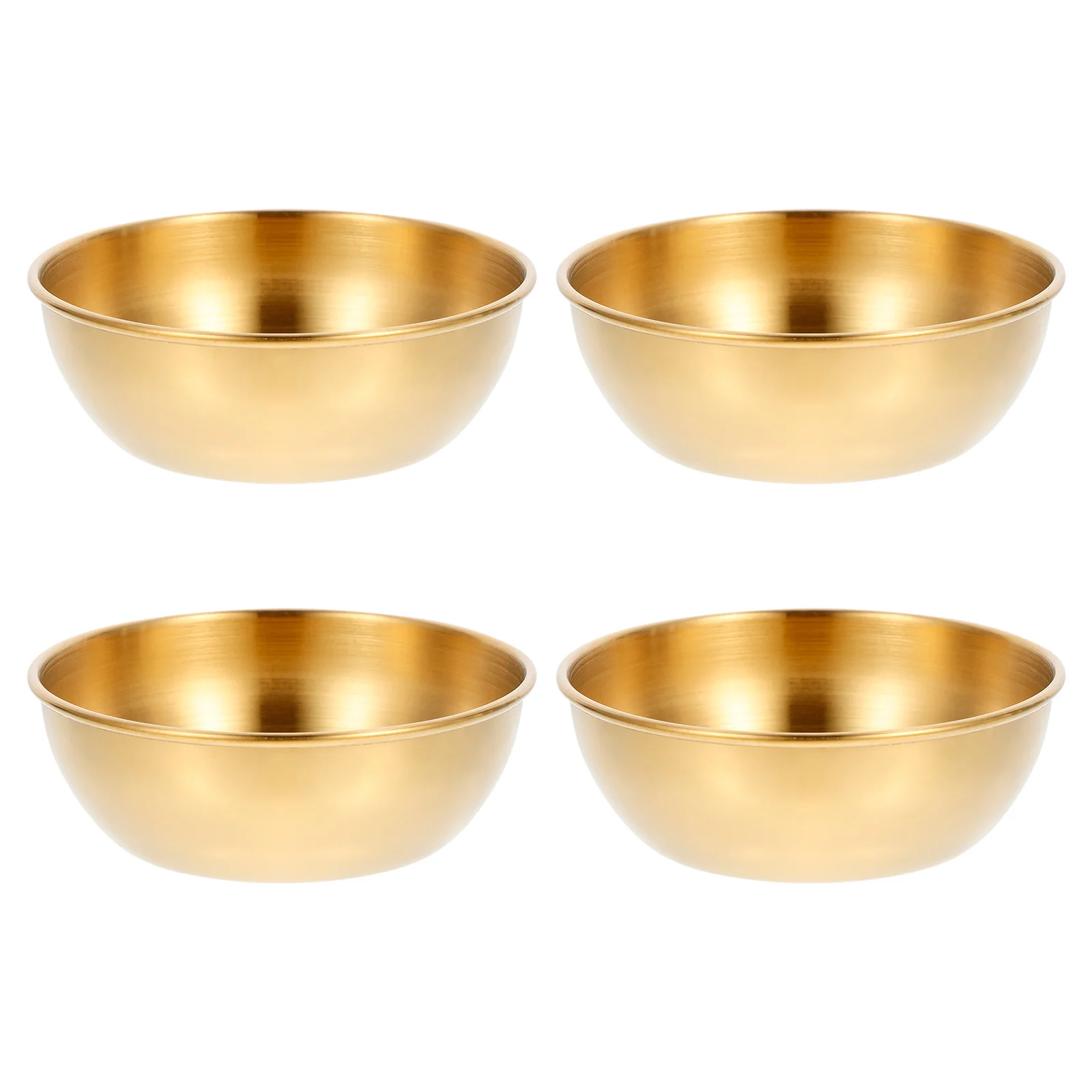 

4pcs wood bowl dipping sauce bowls stainless steel sushi dipping bowl saucers condiment plates round seasoning dishes appetizer