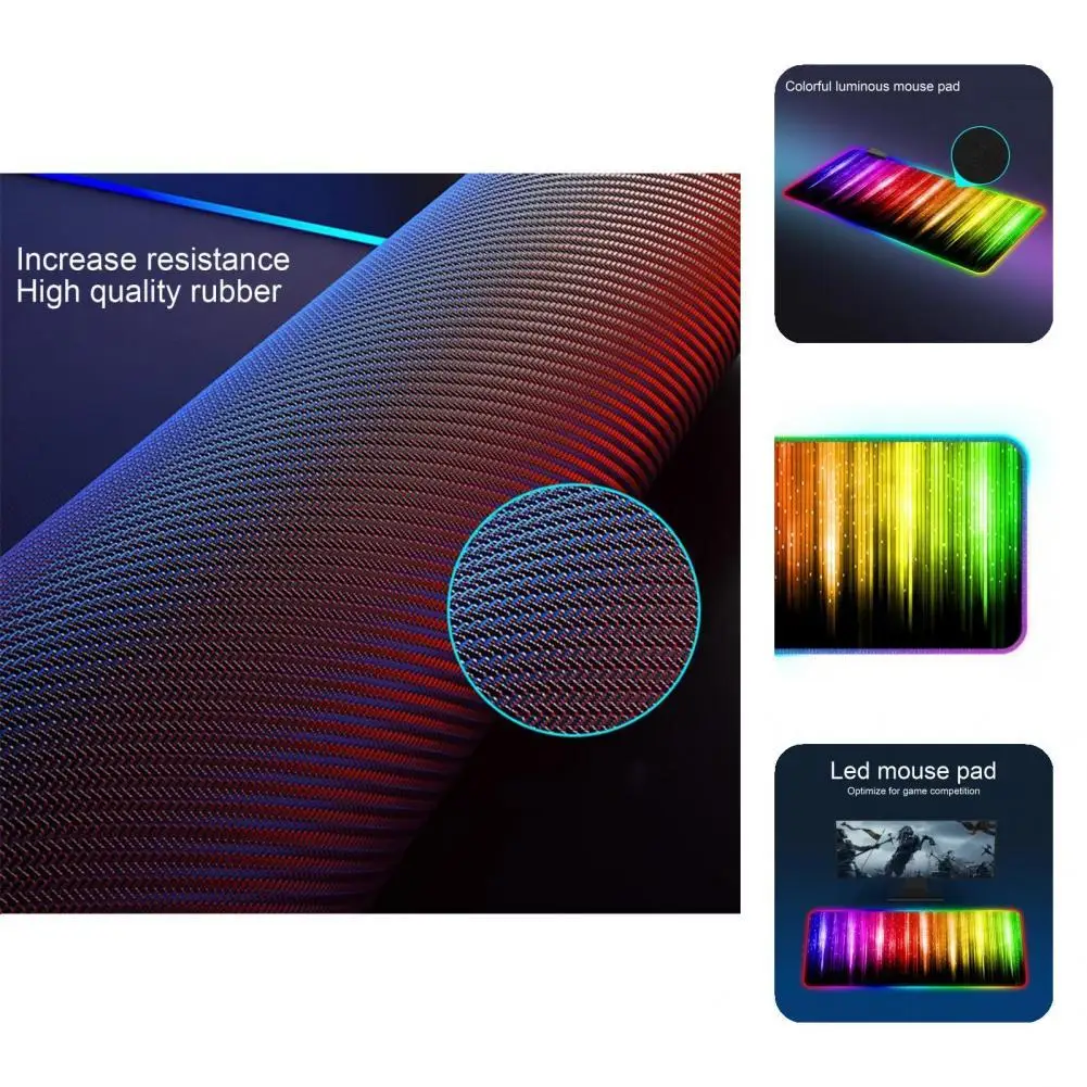 

LED Mousepad Cool Portable USB Interface Colorful Computer Mouse Pad for Computer LED Computer Mousepad LED Mouse Pad