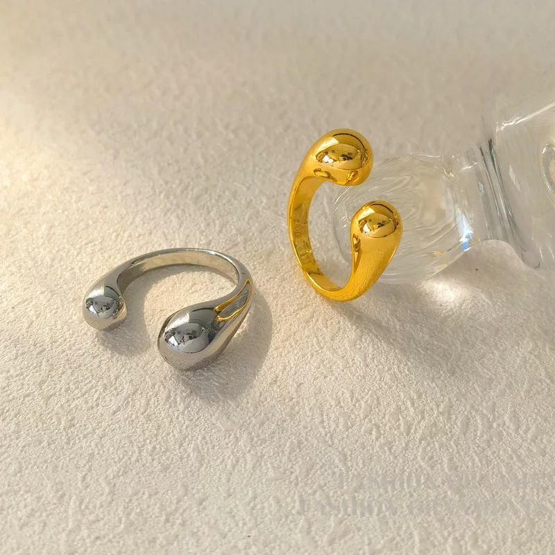 Модные ювелирные изделия геометрические металлические кольца Лидер продаж