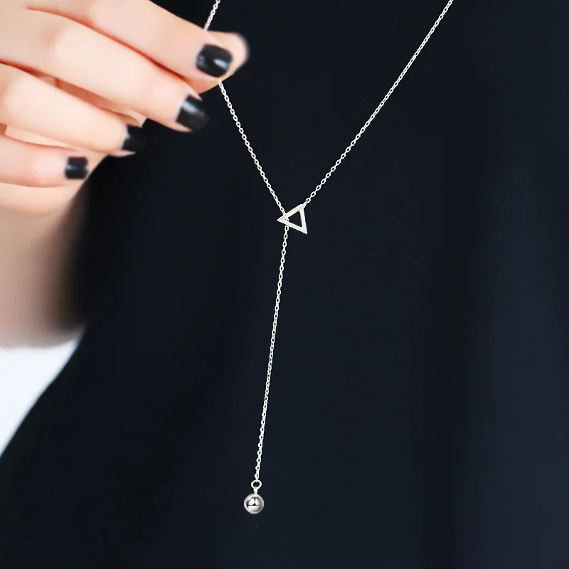 

Genuine 925 Sterling Silver Neckalce Pnednat for Females TRENDY Origin Silver 925 Jewelry Collares Mujer Pendant Necklace