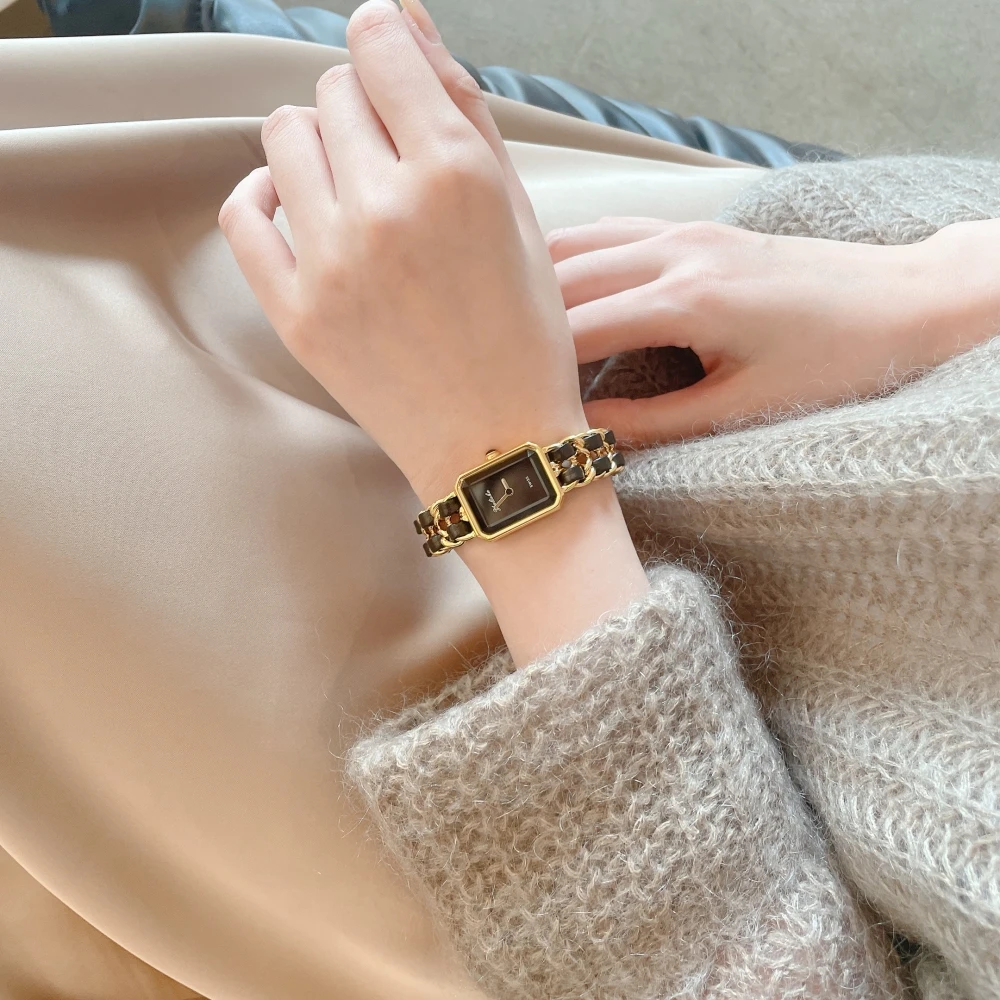 Middle Ancient Design Vintage Fashion Women's Watch Casual Luxury Quartz Watch Niche Casual Woven Bracelet High Quality Watch
