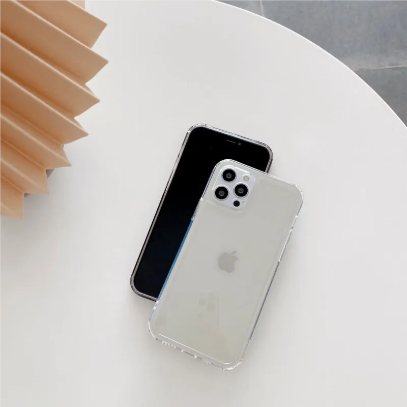 Simple Pure Color Transparent Silicone Soft Shell Phone Case For iphone 13 12 11 Pro Max XS X XR 7 8 Plus Fashion New Products