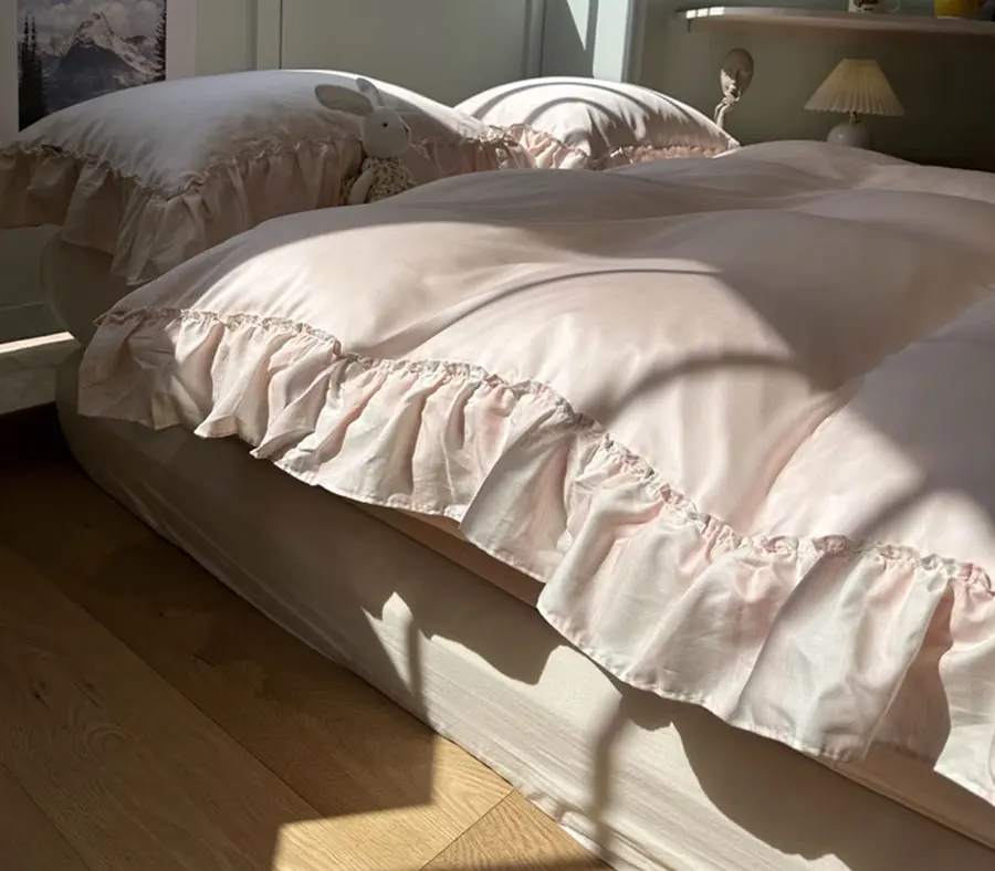 Романтический элегантный комплект постельного белья fairyfair с оборками однотонный