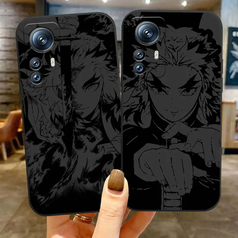

Anime Comics Demon Slayer Phone Case For Xiaomi Mi 13 12T 12S 12X 12 11 11T 11i 10T 10 9 8 Pro Lite Ultra 5G Black Cover
