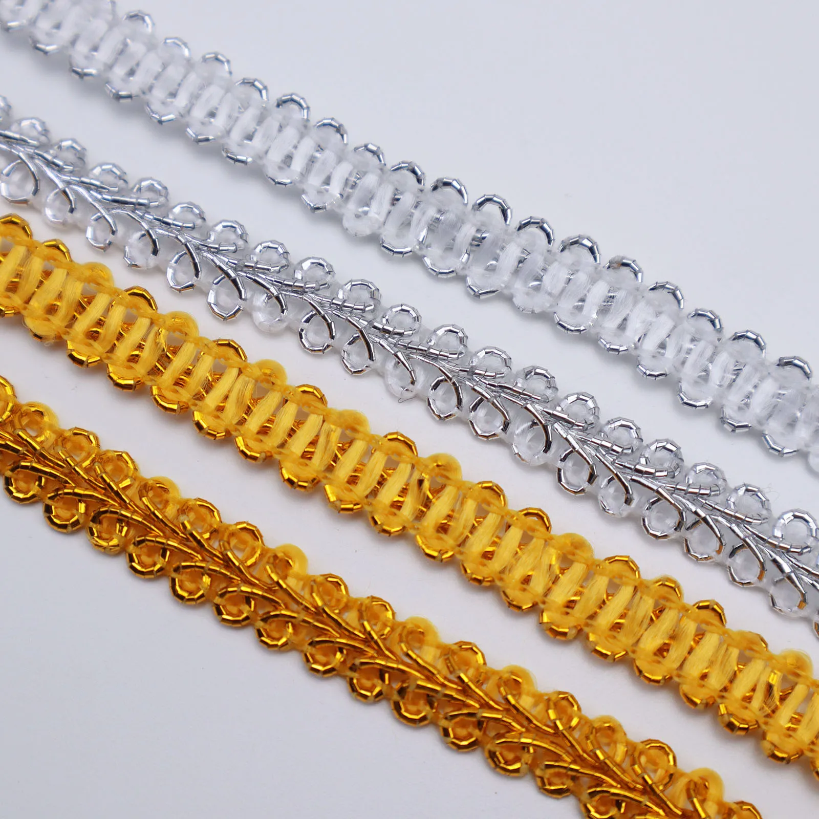 Оплетка Gimp 5 ярдов Золотая/Серебристая оплетка отделка для шитья поделки сделай