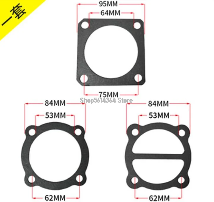 

2. 2kw3hp3 кВт 4 л.с. 0,25/0,36 Air фитинг для компрессора бумажная уплотнительная кольцевая клапанная прокладка 3 в 1