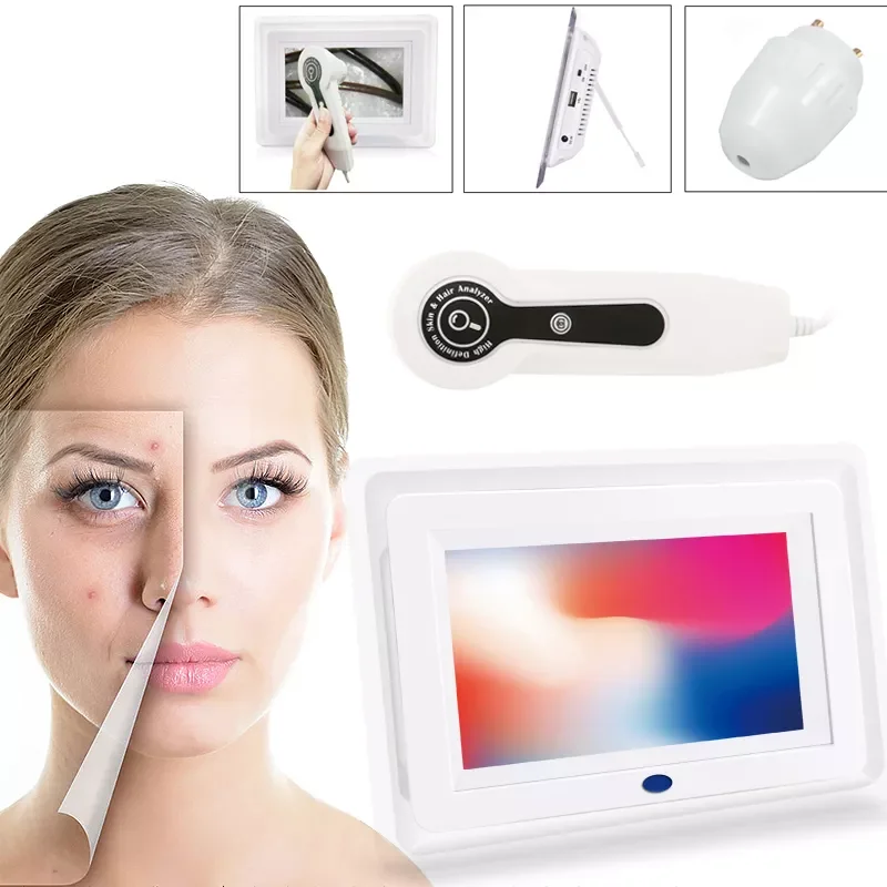 Skin Analyzer Electric Portable Facial Skin Detector Dermoscopy Tester Hair Analyser Skin Scope Diagnosis Beauty Skin Care Tool
