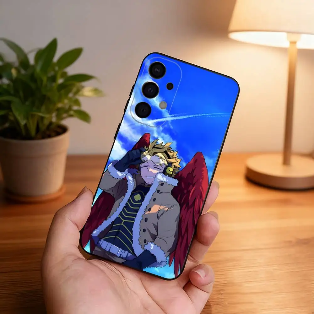 Фото Противоударный чехол для телефона My H-Hero Anime Hawks для Samsung S26, S25, S24, S21, S22, S23, S30, Ultra, S20, Plus, Fe, Lite, 5G, черный. №2