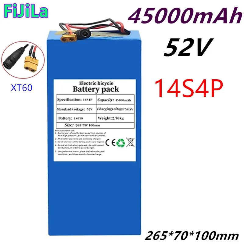 

Коллекция Hohe 52 в 14S4P, 45000 мА · ч, 18650, 2000 Вт, литиевые аккумуляторы для балансировки автомобиля, электронные запчасти, ролики, dreirad mit bms