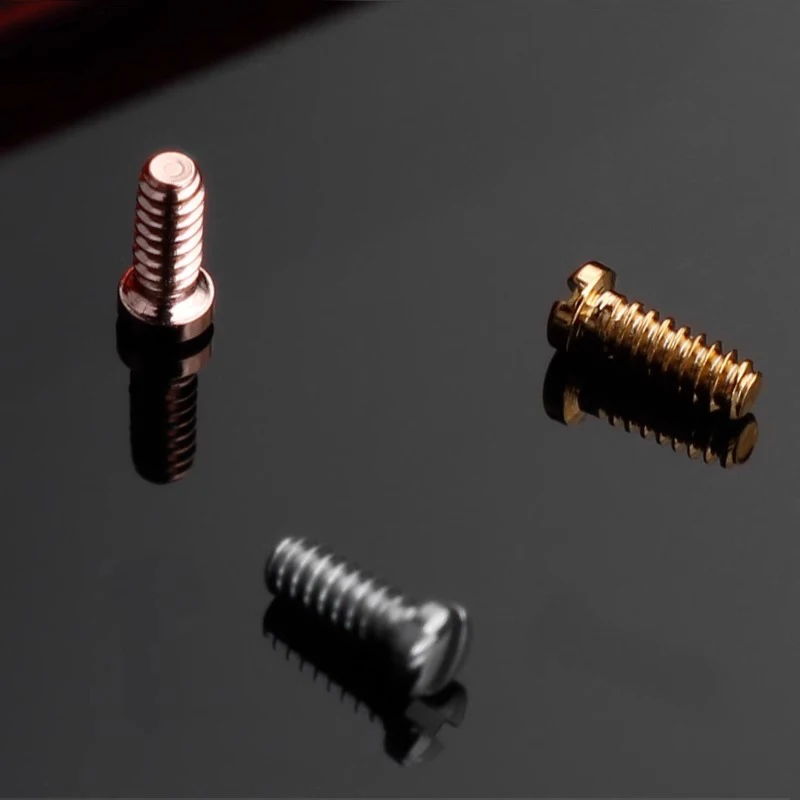 Фото Black Gold Silver Case Accessories For Cartier Blue Balloon Watch Back Cover Screws Straight Slot Small Screw for Bottom Cover №4