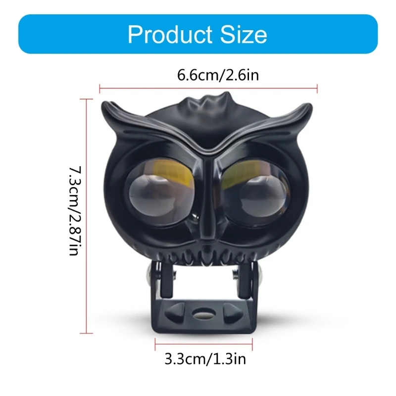 652F Декоративный прожектор в виде совы переключаемый белый/красочный для
