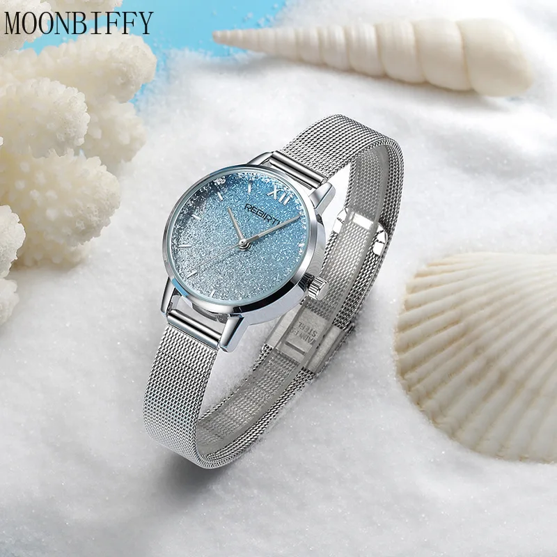 

Luxury Elegant Watch for Women Simple Ladies Dress Watch Silver Steel Wristwatch Casual Female Clock Waterproof Montre Femme