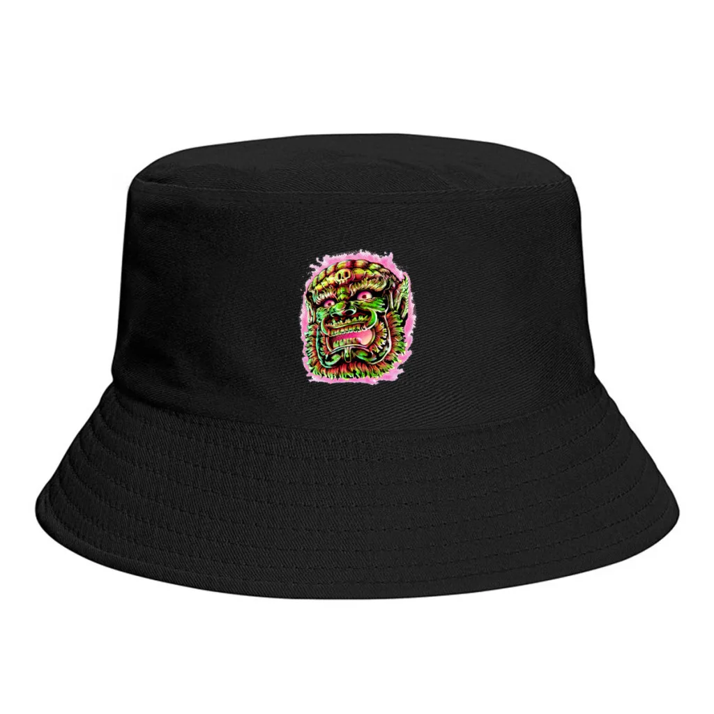 

New Summer Yak Orc Bucket Hat for Women Men Horror Tale Outdoor Travel Foldable Bob Fishing Fisherman Hats Girls Boys Sun Cap