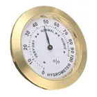 Латунный аналоговый гигрометр для сигар, табака, датчик влажности и стеклянные линзы для хьюмидоров, датчик влажности для курения