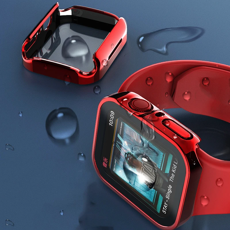 waterproof Screen protector Bumper Frame hard Case for Apple watch 7 6/SE/5/4 cover Tempered glass film iwatch 7 6 se 5 40mm 44