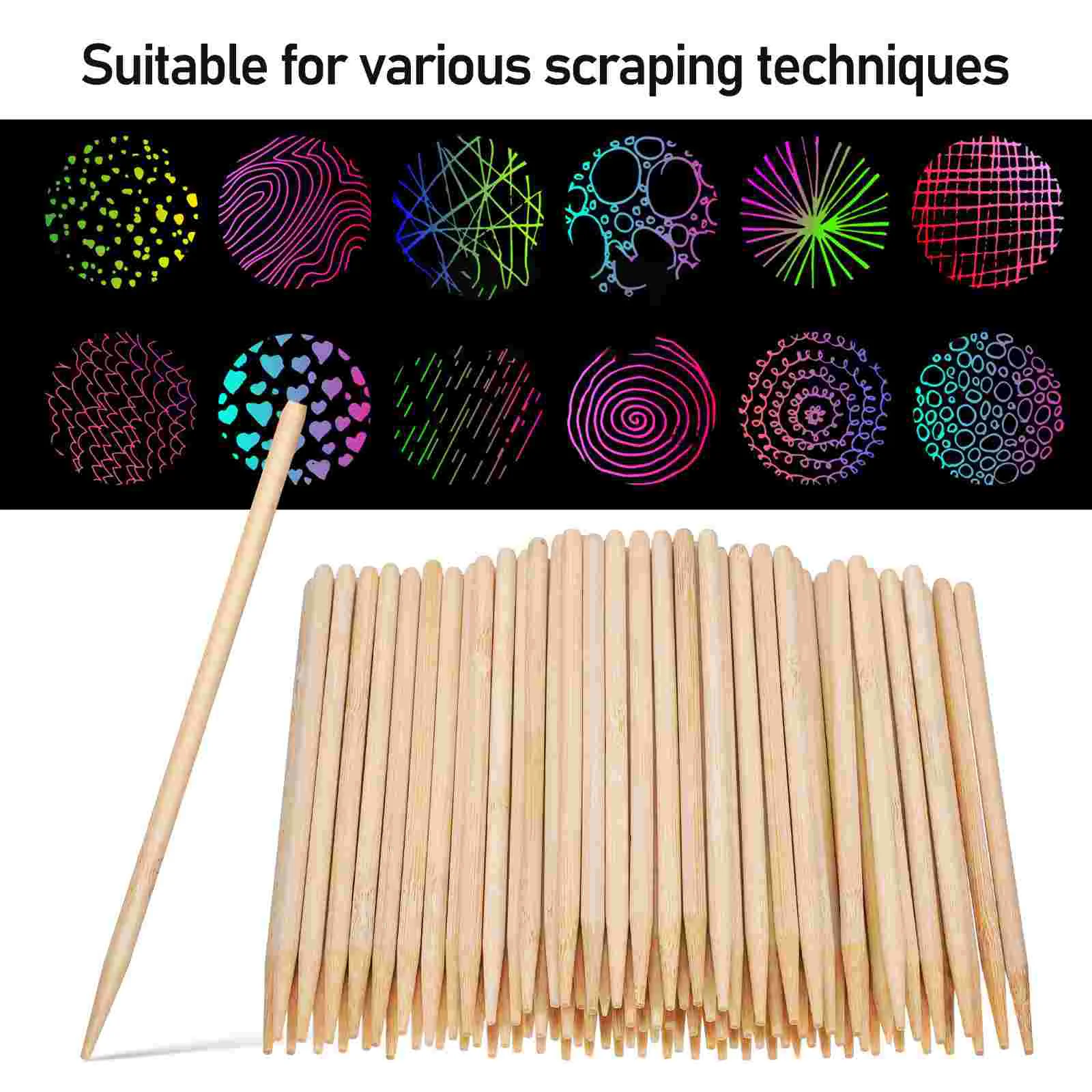150 шт. инструменты для царапин универсальная бамбуковая ручка скребков стилус