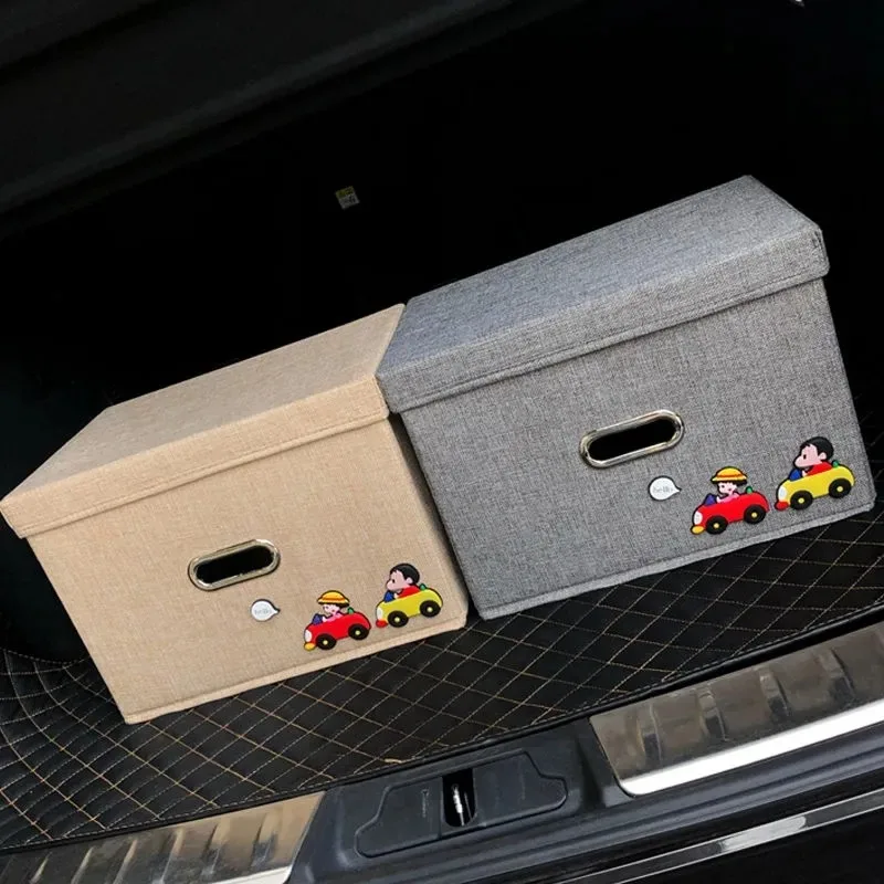 

Kawaii Crayon Shin-chan Car Storage Box Anime Trunk Foldable Multi-functional Sundries Organizer Cute Car Interior Accessories