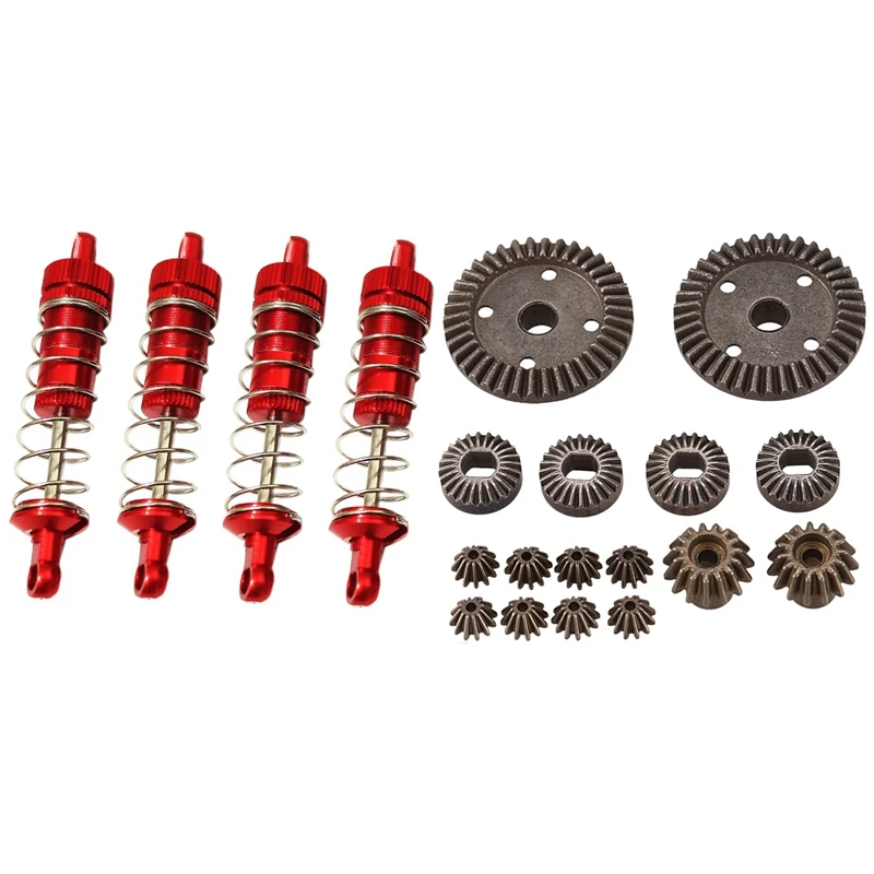 

1 компл. Для Wltoys A959-A A969-A металлическая дифференциальная Шестерня & 4X металлический A979-A поглотитель для WPL C14 C24 MN D90