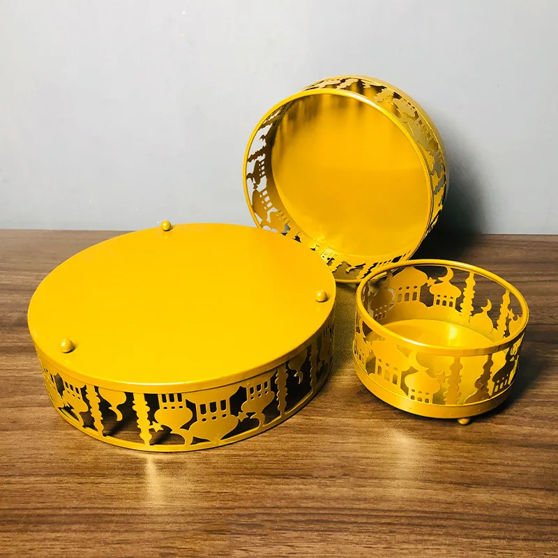 

Muslim Festival EID Mubarak Table Ornaments Candy Dessert Food Tray Ramadan Decoration for Home Gurbang Kareem Eid Al Adha Gift