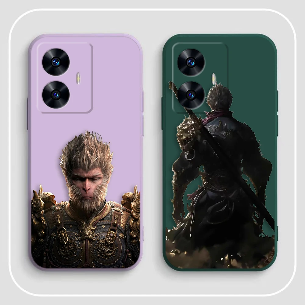 Black Myth Wukong Phone Case For Realme C65 C63 C53 C35 C55 C33 C30 C21Y C20 C12 C11 GT 2 XT NARAO 20 30 50 Funda Capa