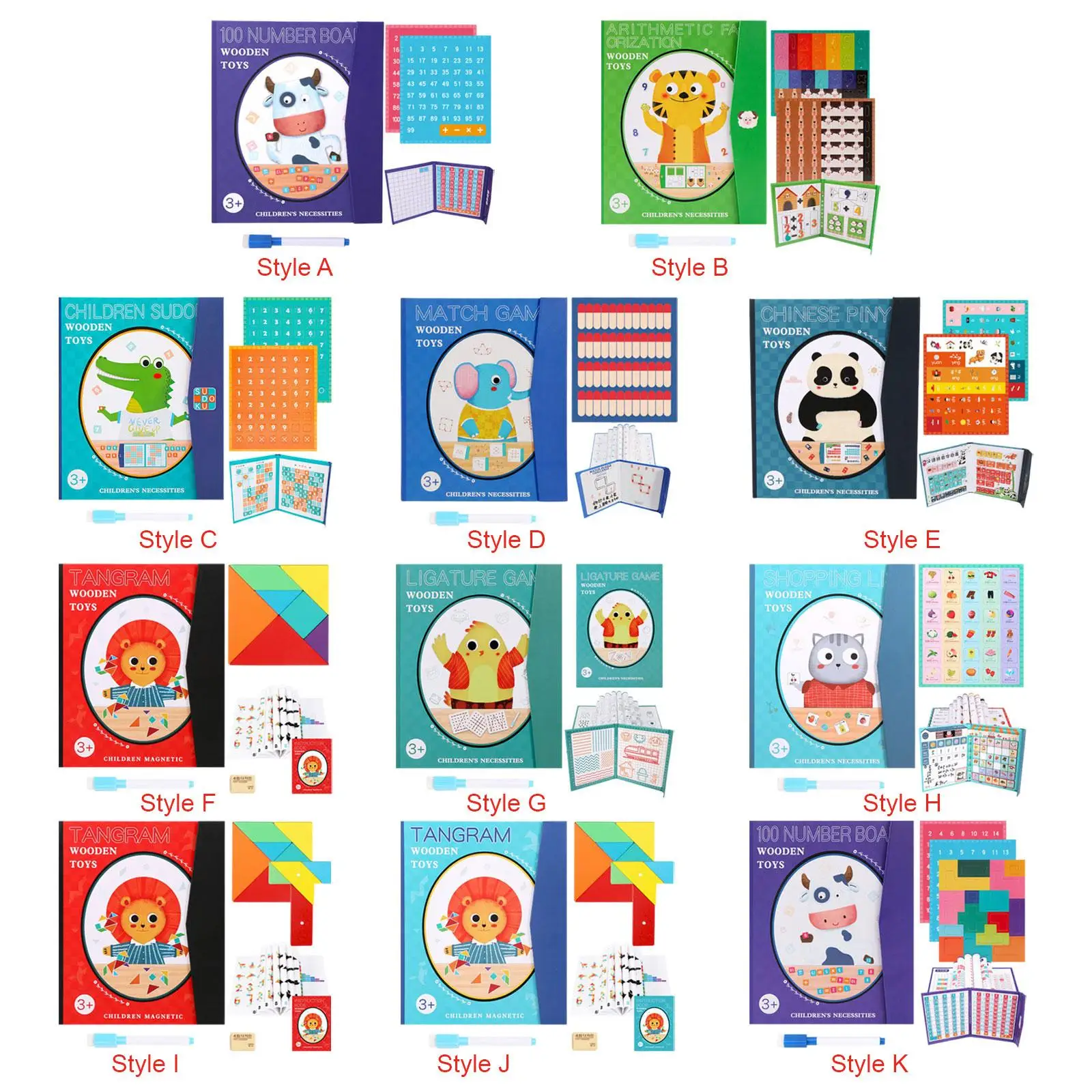 

Toddler Educational Toys Pen Control Practice Supplies Puzzle Toy for Party Favor