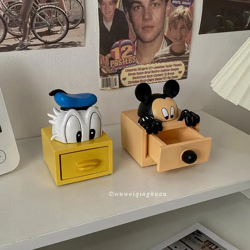 

Шкатулка для хранения из мультфильмов Disney, Стич, Микки Маус Дональд Дак Винни Пух, украшение для дома, шкатулка для украшений, украшения для ...