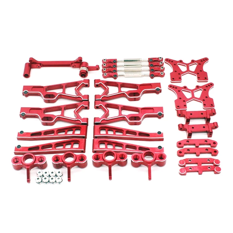 

Metal Suspension Arm Steering Knuckle Link Rod Set For JLB Racing CHEETAH 11101 21101 J3 Speed 1/10 RC Car Upgrade Parts