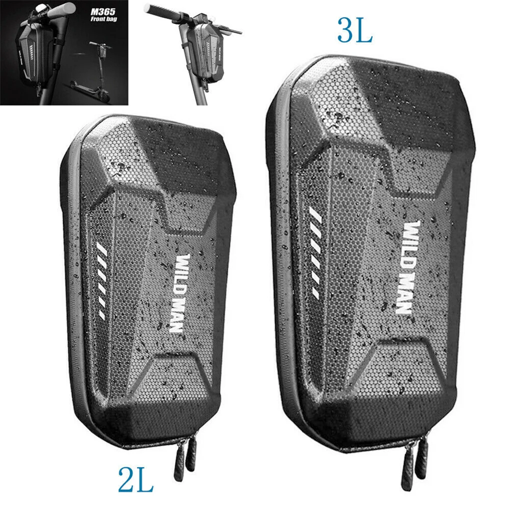 

2L/3L Universal Wild Man Electric Scooter Bag EVA Hard Shell Bags Waterproof Reflective Electric Scooter Front Storage Bag
