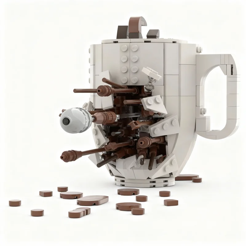 Фото 459 деталей, модель MOC MUG BULLET, строительные блоки, рождественский подарок, игрушка для сборки, коллекция, 3D-конструктор, творческий набор, образовательный подарок на день рождения №1