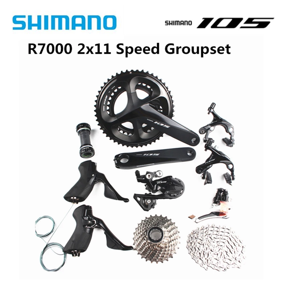 Набор компонентов для велосипеда SHIMANO 105 R7000, 2x1, 1 скорость, 170/172, 5/175 мм, 50-34T, 52-36T, 53-39T
