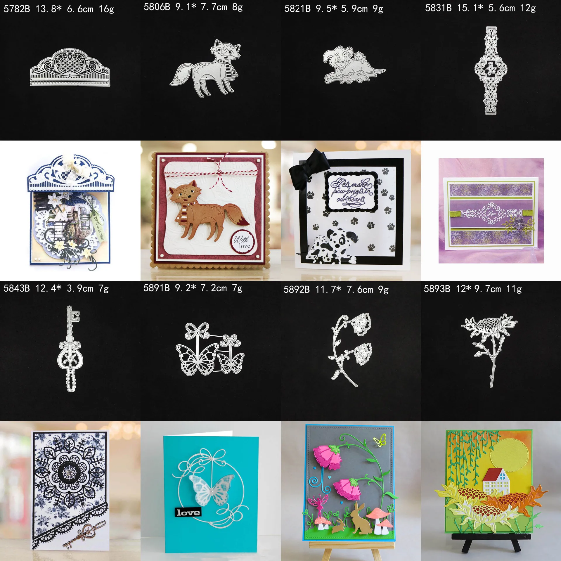 

Newly arrived Fox Butterfly Sunflower Metal Carbon Steel Cutting knife die DIYmanual etching knife die for scrapbook accessories