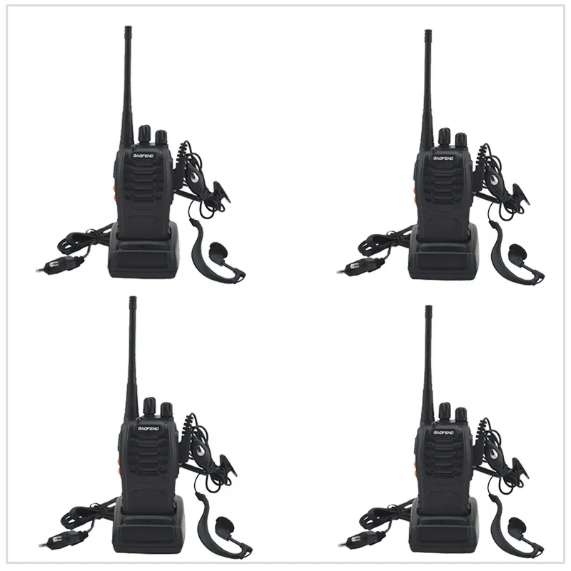

4pcs/Lot with Earpiece Two way Radio Baofeng Walkie Talkie BF-888S UHF 400-470MHz 16CH Portable Two-way Radio with Earpiece