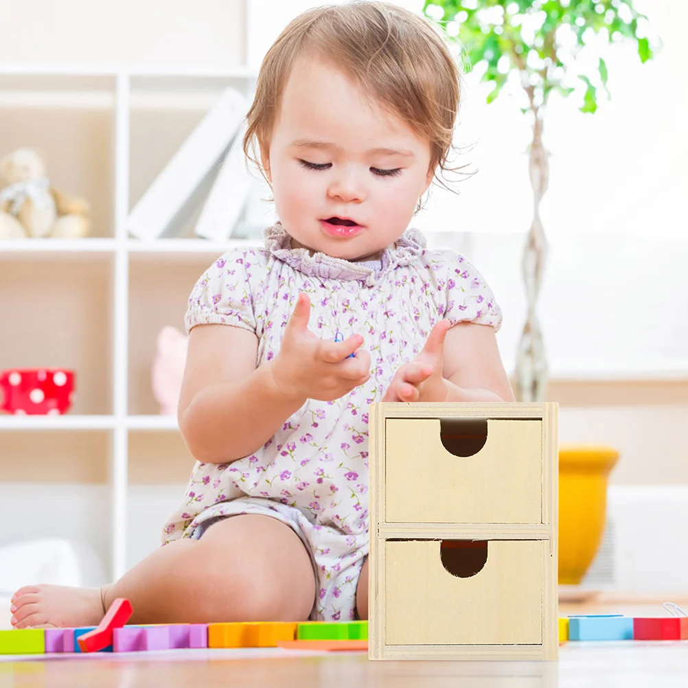 

DIY Unpainted Small Drawer Wood For Children Wooden Unfinished Kids Storage Drawers